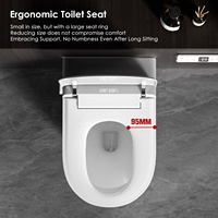 Nouvelle Conception de Toilettes Murales Intelligentes à Cuvette Suspendue sans Bride avec Capteur Intelligent, Télécommande et Chasse d'Eau Automatique