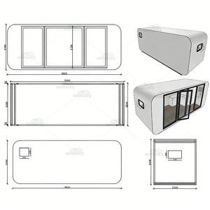 Maison Capsule Apple Moderne de 20 et 40 pieds – Pod Modulaire Préfabriqué de Luxe Intégré pour Hôtels, Gîtes et Zones Scéniques - Product Image 3