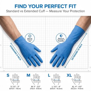 Gants en <span class=keywords><strong>nitrile</strong></span> jetables Texnet S/M/<span class=keywords><strong>L</strong></span>/XL, imperméables, antidérapants, résistants à <span class=keywords><strong>l</strong></span>'huile, <span class=keywords><strong>l</strong></span>égers, respirants, pour la cuisine, médicaux, certifiés CE - Product Image 2