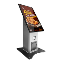 Kiosque de commande automatique de terminal de point de vente de restaurant de machine de paiement automatique de bureau de 24 pouces avec la fonction SDK de lecteur de code-barres de logiciel