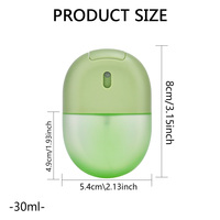 Nouvelle conception, flacon de parfum vide en plastique de type carte, 30 ml, rechargeable, portable, vaporisateur à fine brume, anti-fuite