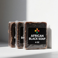 Sabun Hitam Afrika organik untuk Herbal kulit kering anti-jerawat pembersih noda antiseptik keseimbangan Pembersih pori dalam kulit berminyak