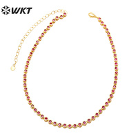 Colliers hip-hop européens pour femmes, marque de mode, personnalité, zircon incrusté de cuivre, chaîne, accessoires, collier ras du cou, WT-BFN056