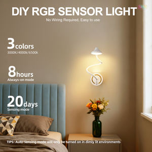 مصباح طاولة ذكي بتصميم إسكندنافي قابل لإعادة الشحن عبر USB مع إضاءة RGB وحساس حركة لاسلكي قابل للتعديل - Product Image 2