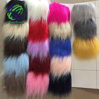 Tissu en fausse fourrure à poils longs Bigz solide/vendu au mètre tissu en peluche en fausse fourrure de renard à poils longs