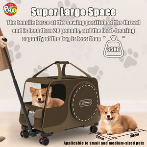 Prodigy PTB01C Poussette pour animaux de compagnie de luxe en gros Fournisseur Chine Poussette pour animaux de compagnie personnalisée pour chiens âgés - Product Image 5