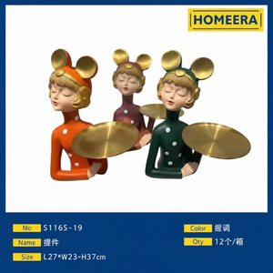 Figurine Decorative in resina di colore misto 27x23x37cm per decorazioni per la casa e regali - Product Image 1