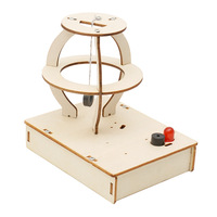Sismógrafo de Madera Natural Sostenible para Actividades de Construcción, Herramienta de Descubrimiento Montessori, Paquete de Laboratorio de Ciencias de la Tierra Resistente