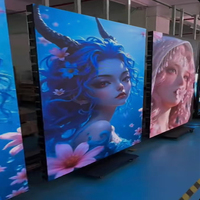Affichage numérique LED d'intérieur pliable double face, signalisation publicitaire, exposition, centre commercial, écran d'affichage LED.