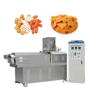 Sunward Tse 65 Model 100-150 Kg/u Capaciteit Gepofte Cheetos Kurkure Maïskrullen Snack Extruder Verpakkingsmachine