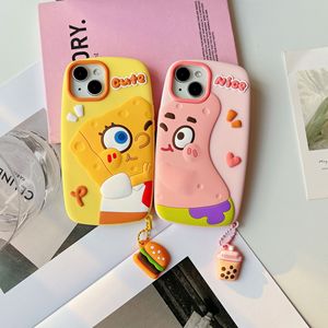 เคสโทรศัพท์ลายสพันจ์บ็อบสำหรับ iPhone 15 14 Pro Max เคสการ์ตูนสำหรับ iPhone 13 12 ซิลิโคนกันกระแทก เคสนุ่มน่ารัก - Product Image 3