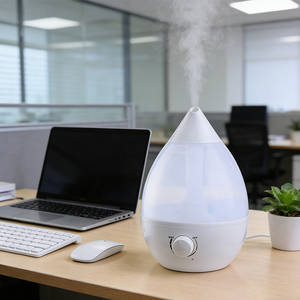 Humidificateur ultrasonique électrique, diffuseur d'huiles essentielles, stérilisation, LED à changement de couleur, capacité de 3-5L, commande par bouton pour le bureau - Product Image 2