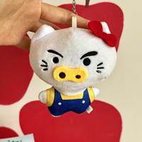 Porte-clés en peluche Conan en coton doux, adorable figurine de dessin animé, mini poupée en peluche pour usage quotidien