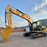 Excavadora Usada CAT 320D2 de 20 Toneladas, Excavadora de Orugas CAT 320D2, Excavadora Hidráulica de Servicio Pesado para Construcción y Movimiento de Tierras, Pocas Horas de Uso
