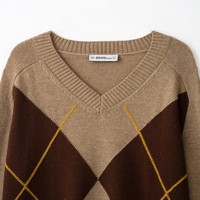PB&ZA Femme 2026 Nouvelle Collection Automne Pull Tricoté Décontracté Col V Vintage Manches Longues Chic