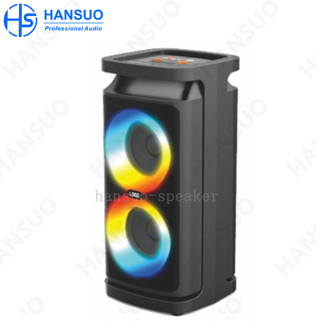 Cheap Price Speaker Bt Speaker Dual 4inches Trolley Powered Mini Portable Karaoke Players HS-TD04A4-B