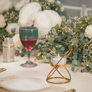 Stile nordico colore <span class=keywords><strong>oro</strong></span> metallo loto a forma di candelabro Art candelabro centrotavola per la decorazione della casa festa di nozze <span class=keywords><strong>portacandele</strong></span> - Product Image 3