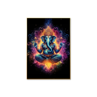 Art mural personnalisé de Dieu Ganesha, design moderne, impression sur toile de dieu hindou pour la décoration de la maison ou comme cadeau