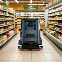 Robot de nettoyage intelligent autopropulsé certifié CE, nouvelle batterie lithium 24V100Ah, recharge automatique, évitement d'obstacles, pour sols commerciaux