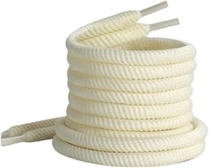 Cordones en Espiral Blancos, Negros y Beige de 8mm para Prendas, Cordones Recubiertos para Zapatillas de Baloncesto <span class=keywords><strong>Dunk</strong></span>, Largos de 120cm y 140cm - Product Image 1