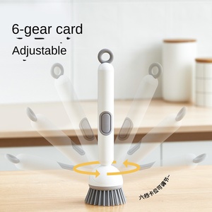 Brosse de nettoyage réglable avec poignée et distributeur intégré pour les rayures des ustensiles de cuisine et des articles de cuisson - Vente en gros de pièces détachées pour appareils électroménagers - Product Image 4