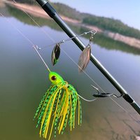 Leurre de pêche Spinnerbait pour eau douce et eau salée, vente chaude, pour la pêche au black-bass, à la truite, au brochet, au saumon, à l'achigan, jig en métal dur, spinnerbaits, swimbaits