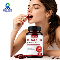 Capsules de Gélules Molles d'Astaxanthine pour Adultes en Gros 12mg 24mg Personnalisables Marque Privée OEM