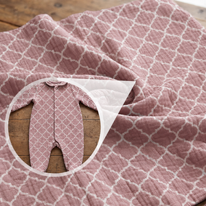 Tissu en <span class=keywords><strong>gaze</strong></span> de <span class=keywords><strong>coton</strong></span> froissé à motif treillis marocain pour couvre-canapé, couvre-lit et literie, sans azo - Product Image 3