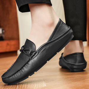 Sepatu pantofel pria kulit asli, <span class=keywords><strong>10</strong></span> nyaman kasual kualitas tinggi sepatu bisnis - Product Image 1