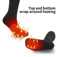 Chaussettes chauffantes de ski intelligentes à télécommande sans fil, certifiées sécurité, avec module RF rechargeable, fond tricoté Coolmax, thermiques pour l'hiver