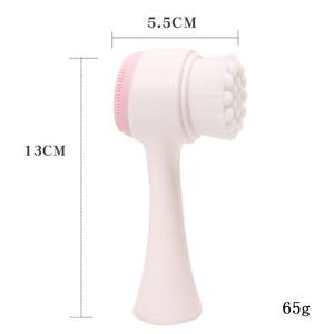 <span class=keywords><strong>Brosse</strong></span> <span class=keywords><strong>nettoyante</strong></span> faciale en <span class=keywords><strong>silicone</strong></span> double face, <span class=keywords><strong>brosse</strong></span> à poils doux debout avec exfoliants, nettoyeur de pores pour le lavage du <span class=keywords><strong>visage</strong></span> - Product Image 3