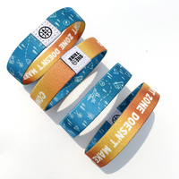 Bracelets en polyester personnalisés en gros d'usine FM1108 213 215 216, étiquettes tissées, bracelets élastiques en tissu NFC RFID