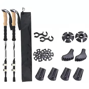 Supfire Adjusta ble Cork Straight Handle Verschluss schloss Alpen stock Set Hoch härte Teleskop 7075Aluminium Trekking stange