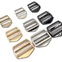 Accessoires de sac de luxe, tendance, vintage, petit fermoir en métal de type 'Ladder Lock' de 25 mm en alliage de zinc plaqué pour sacs à main, pochettes et sacs à dos