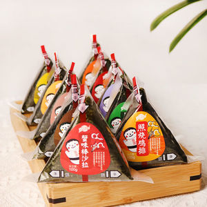 Boulettes de riz triangulaires surgelées, nourriture japonaise rapide, repas <span class=keywords><strong>sain</strong></span>, collation portable, onigiri semi-fini pour la restauration, la vente au détail et la vente en gros - Product Image 1