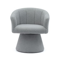 Gris Intérieur Loisirs Style Confortable Épaissir Siège Coussin Pivotant Hôtel Accent Chaise Longue Chaise Chaise Fauteuil Pour Salon