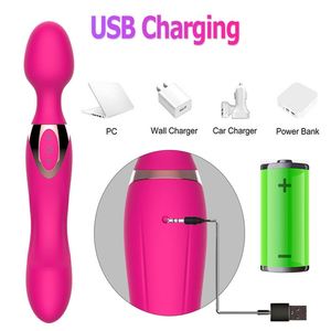 <span class=keywords><strong>Zope</strong></span> USB Life Wasserdichter 10-Gang Leistungsstarker Vibrator mit Doppelmotoren Zauberstab-Design für Frauen G-Punkt Silikon-Körpermassagegerät - Product Image 5