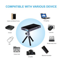 Mini projecteur DLP HD 100 lumens ANSI avec batterie intégrée (2 heures) pour usage professionnel, éducatif et domestique, portable, Android
