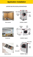 Serrures magnétiques intelligentes de sécurité pour tiroirs, portes en bois, aluminium, acier et laiton