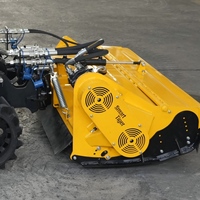 Débroussailleuse à fléaux RC diesel robuste sur chenilles, tout-terrain, à braquage zéro, pour pentes, coupe-herbe pour fermes, ranchs et terrains en pente