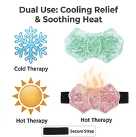 Attelle de Genou Chaud/Froid avec Sangle de Compression pour Soulagement des Gonflements, Bande de Soutien Fixe, Fournitures de Rééducation, Sac de Glace Réutilisable