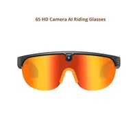Lunettes intelligentes 800W Enregistrement vidéo HD Photo Lunettes de soleil de cyclisme Traduction IA Réponse aux appels Musique pour bouton tactile