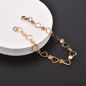 Elegante Pulsera de Acero Inoxidable para Mujer, Cadena de Mano, Tobilleras Dulces con Efecto Envejecido, Brazalete de Corazón para Chicas y Damas, Joyería de Verano para la Playa - Product Image 4