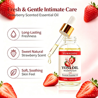Huile de Yoni à la Fraise Huiles Essentielles pour Soins Intimes Apaisement Doux Hydratant Huile de Graine de Jojoba Absorption Rapide Peaux Sensibles 30ml