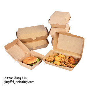 Sinh Thái Thân Thiện Tùy Chỉnh In Cấp Thực Phẩm Giấy Bìa Cứng Bao Bì Đưa Ra Giao Hàng Đôi Burger Box - Product Image 2