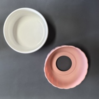 Bol à dîner pour tout-petits en céramique avec manchon en silicone antidérapant, ensemble d'alimentation pour enfants, vente en gros
