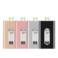 Memoria USB Metálica Nueva al por Mayor para iPhones, 3 en 1, de Alta Capacidad, 32GB/64GB, Compatible con Teléfonos y Computadoras