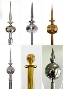 Горячий однотонный официальный двухслойный атласный твердый материал ламинированный флаг с причудливым флагштоком - Product Image 4