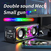Nuevos Altavoces Transparentes de Doble Bocina para Computadora, Subwoofer Portátil para Exteriores, Inalámbrico BT 5.3, Iluminación LED RGB, para Teléfono Móvil