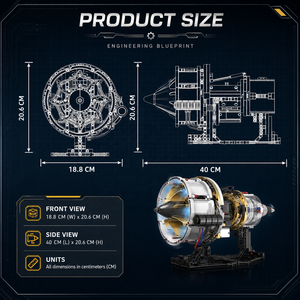 Modelo de Bloques de Construcción de Motor Aeroespacial, Juguete de Plástico de Alta Precisión, Set de Bloques de Construcción con Temática de Transporte, Regalo para Coleccionistas - Product Image 3